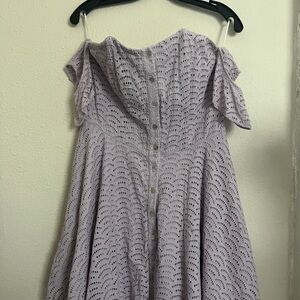 Gianni Bini Purple Cold Shoulder Sun Dress